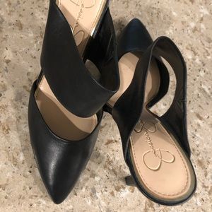 Black Jessica Simpson Mule Heels